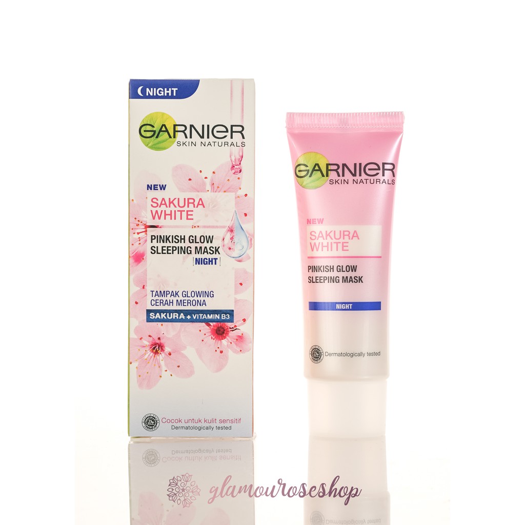 ❤️Glamouroseshop❤️ Garnier Sakura White Pinkish Radiance Sleeping Essence (NIGHT CREAM) 20 ml