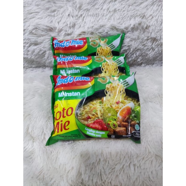 

Indomie Soto Mie 69gr Paket Isi 3