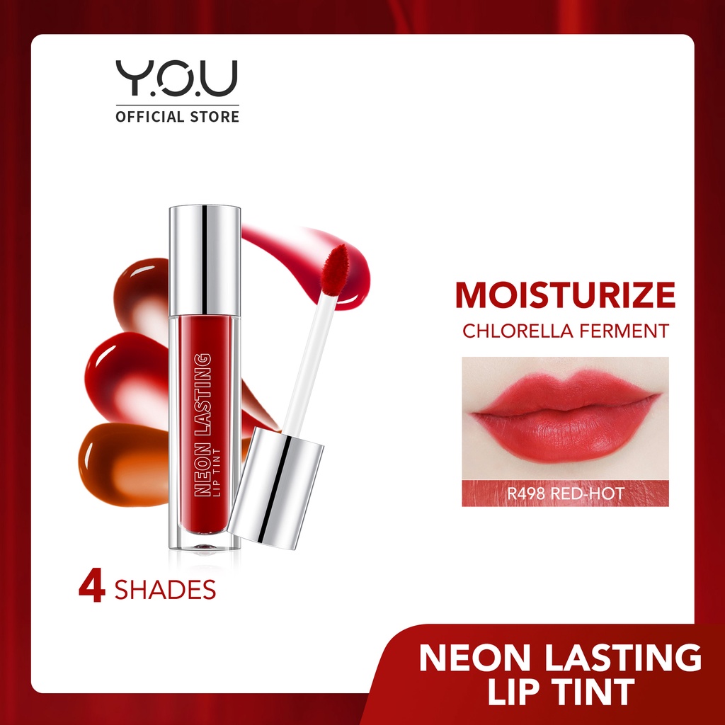 YOU Neon Lasting Lip Tint | Tahan Lama Hingga 12 Jam
