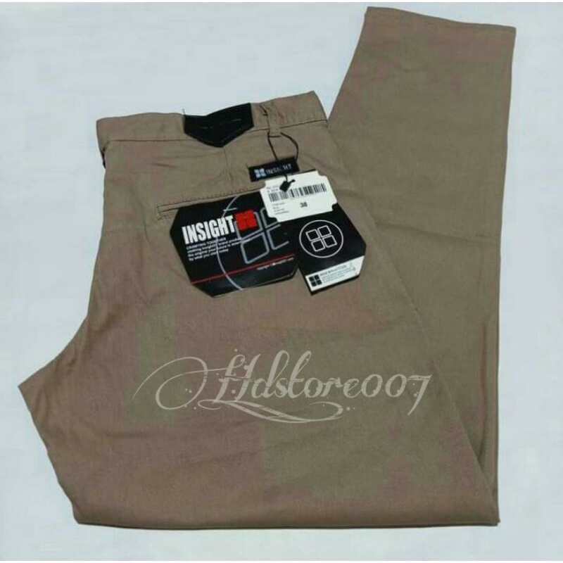 CELANA CHINO PANJANG PRIA Slimfit KERJAHARIAN Santai Casual Formal Hitam Abu Cream Mocca Size 27-38