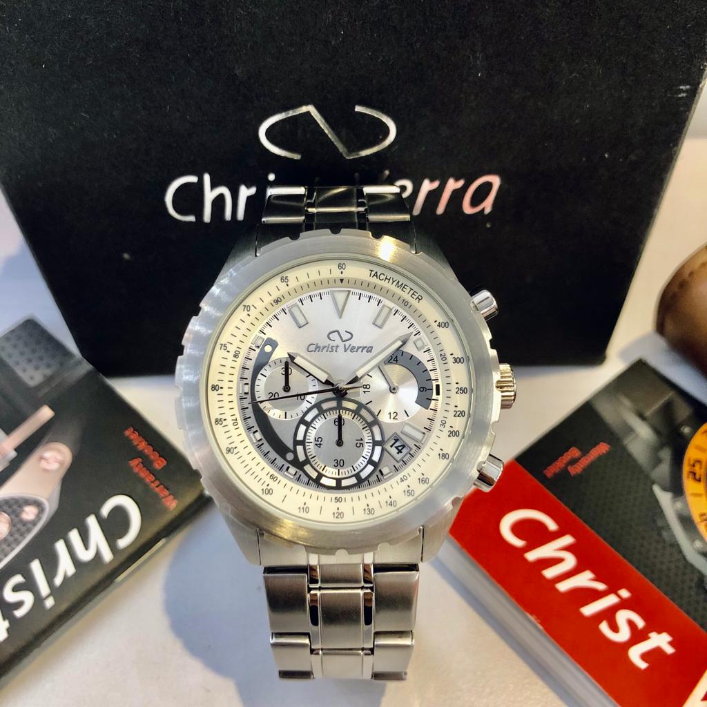 Limited Stock Jam Tangan Pria Original Brand CHRIST VERRA CV10377G-11 Bergaransi 1Tahun Design Case 