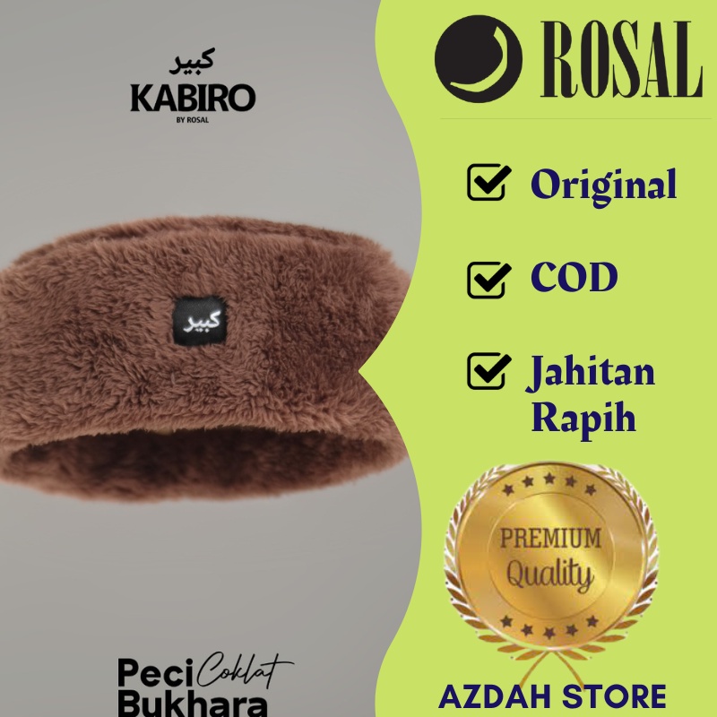 Peci Songkok Bulu - Peci Turki - Peci Bukhara - Peci Bulu Rusia - Topi Peci Bulu Maiyah Cak Nun ROSA