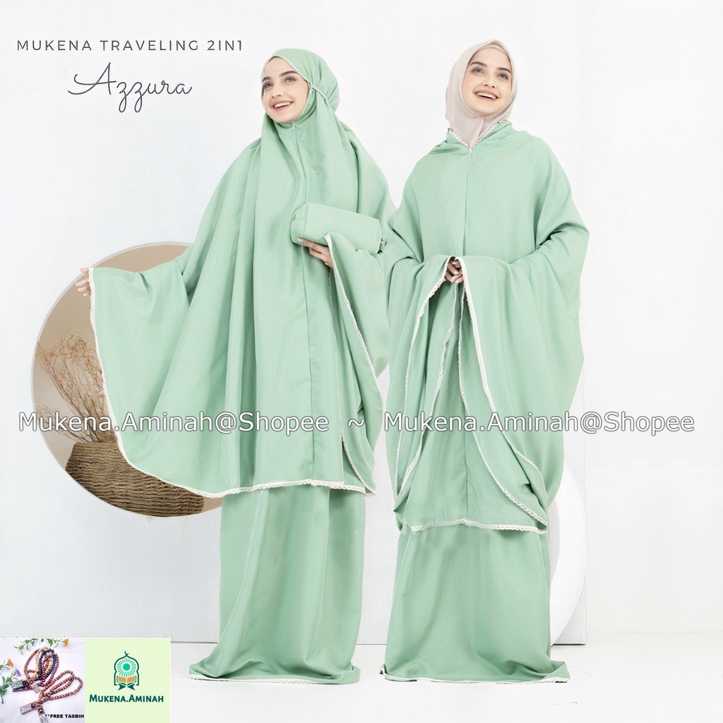 MUKENA DEWASA 2in1 TRAVELLING AZZURA BELI MUKENA