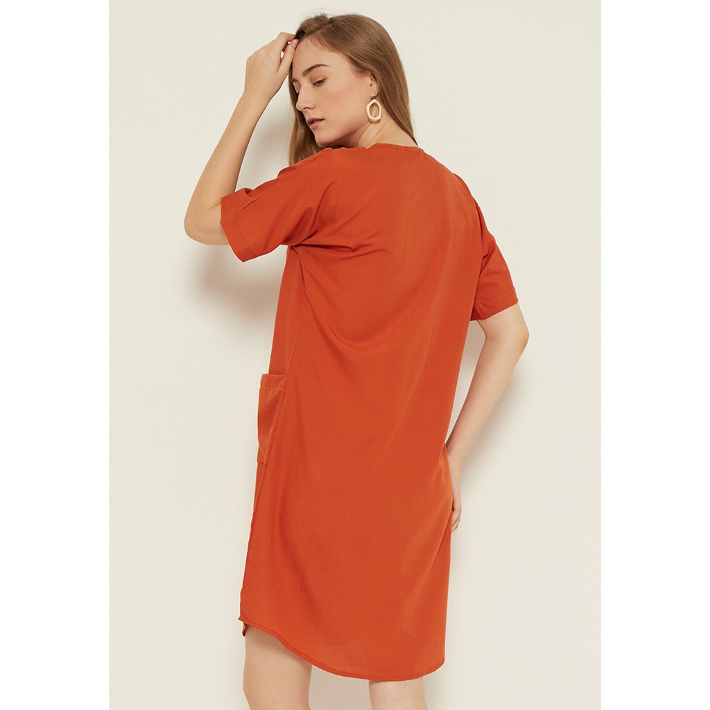 N&amp;A - SUNDAY DRESS BRICK - Dress / Dress Wanita / Dress Sehari-Hari / Dress Korea / Pakaian Wanita