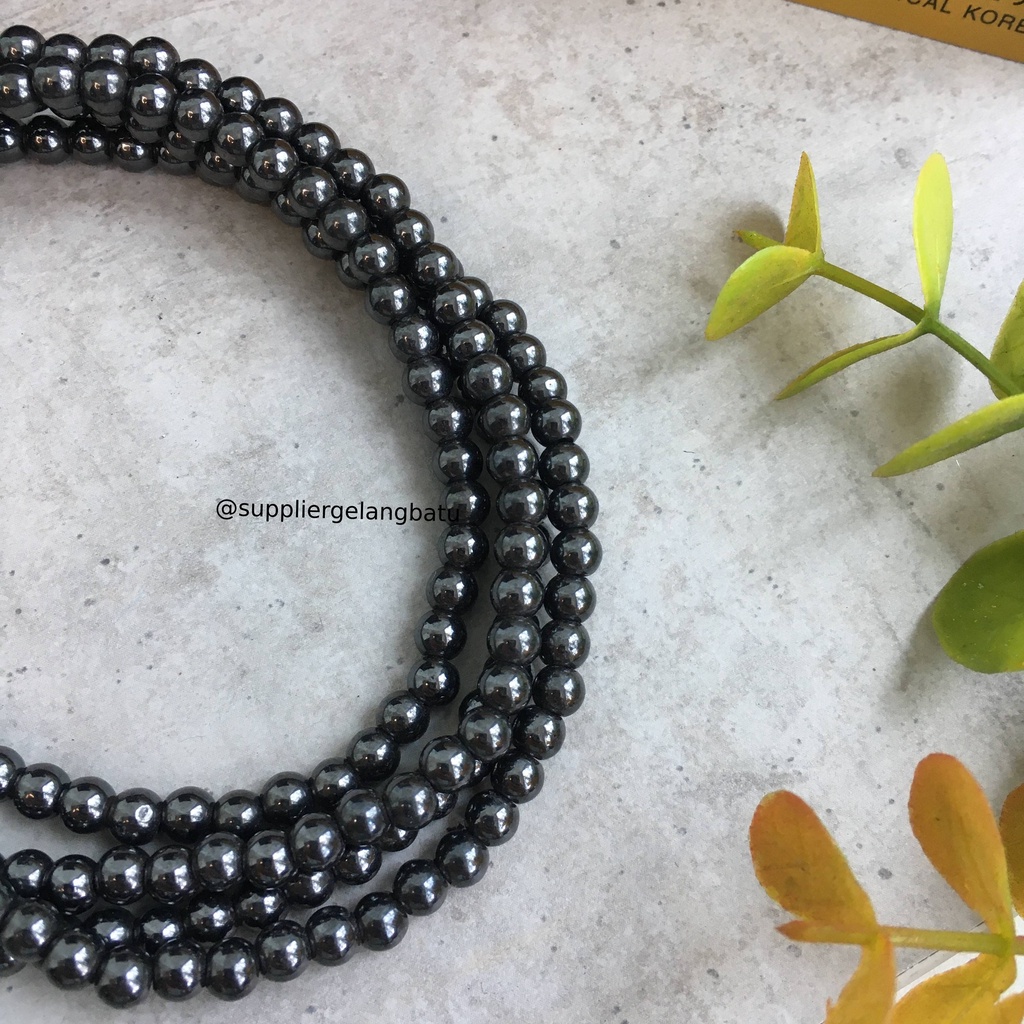 GANNAMYONG Kalung Gelang Kesehatan tormalin 4mm Terapi Peredaran darah