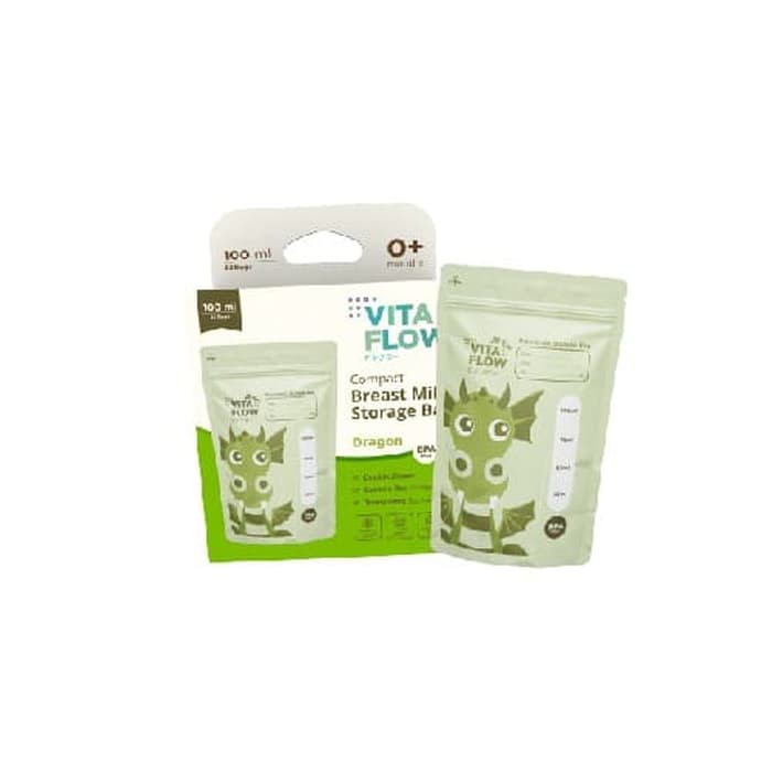 VitaFLow BreastMilk Storage Bag Kantong ASI Menyusui ANIMAL Series 100ml isi 25