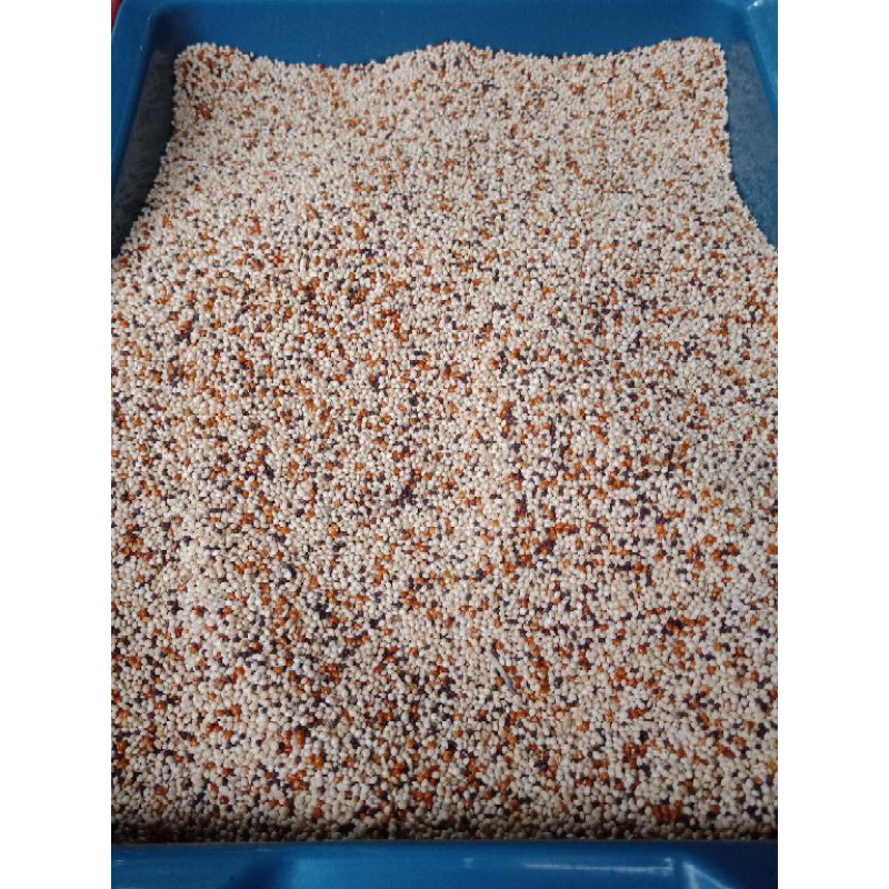 milet campur/milet campuran/milet putih/milet lovebird/milet campur 1 kg/milet SANJAYA PAKAN