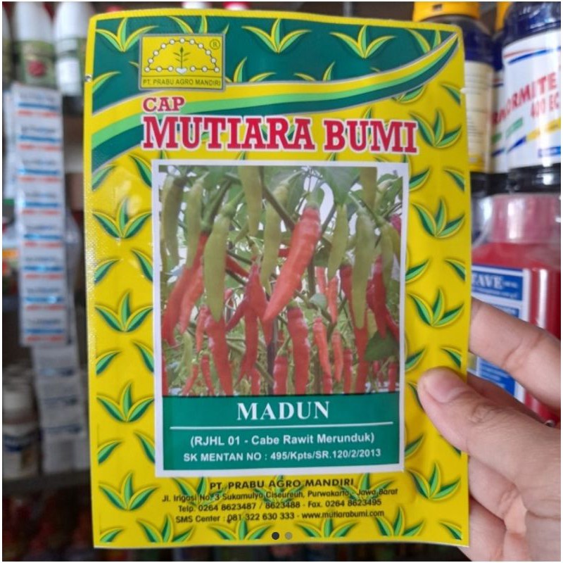 benih bibit cabe rawit merunduk madun mutiara bumi 10gram