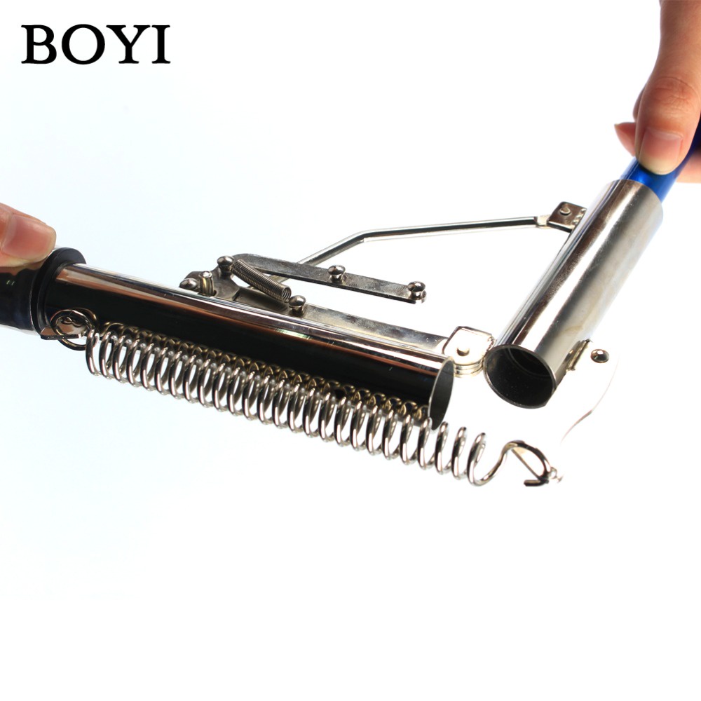 BOYI stik pancing tongkat pancing Joran Pancing Portable Otomatis Stainless 2.1M Tanpa Spool