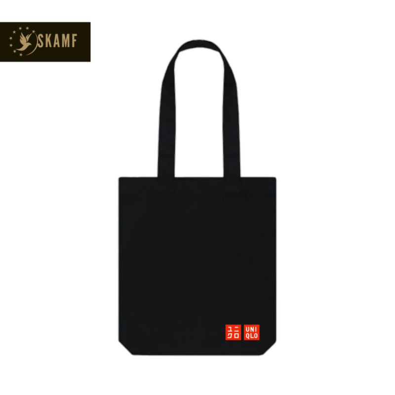 Tote Bag Uniqlo - Tas Eco Friendly 01 / Tas Totebag Fashion Wanita & pria Totebag Kanvas Aesthetics