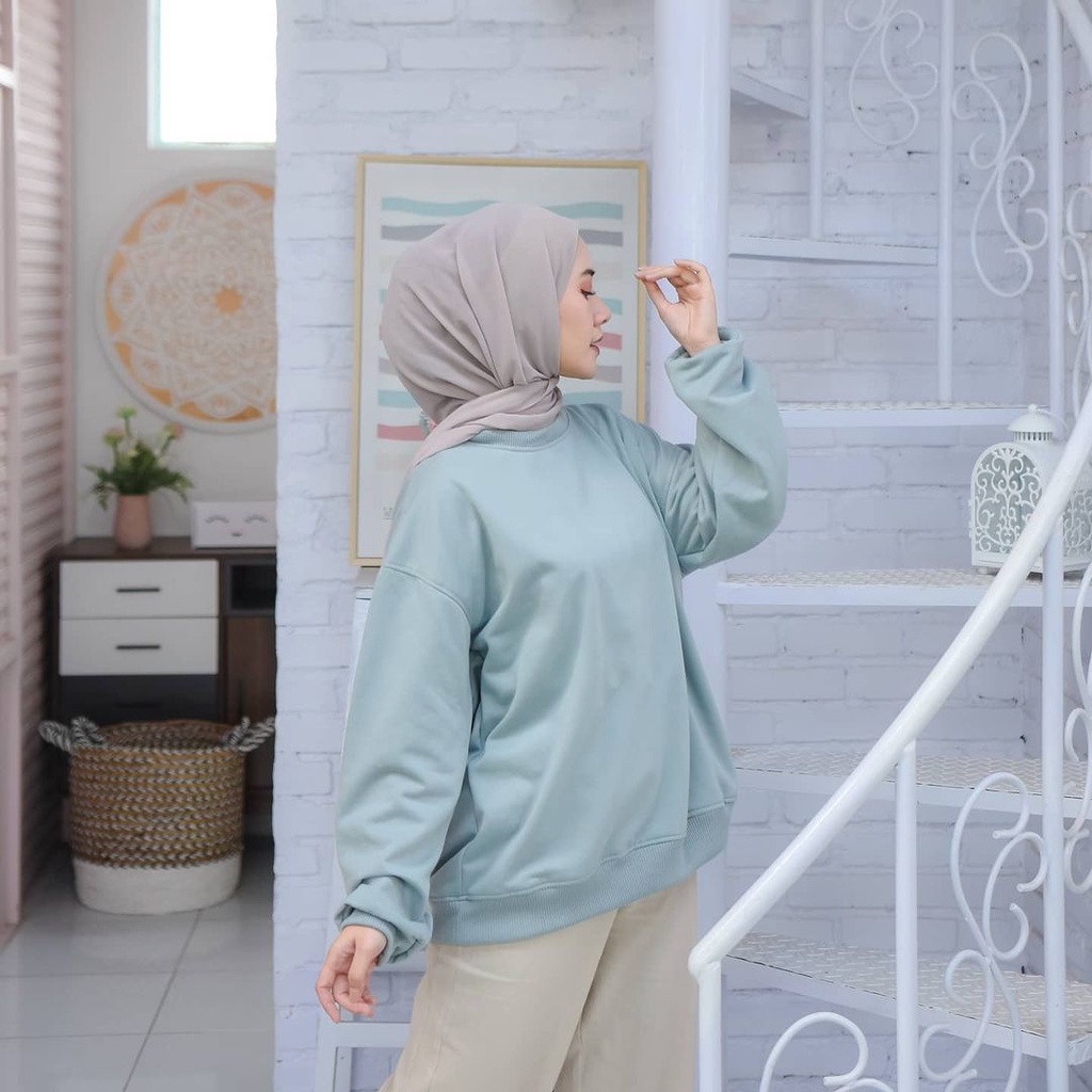 JUMBO Size BASIC SWEATER || CRAWNECK Sweatshirt Zumbo Size XXl PRIA WANITA