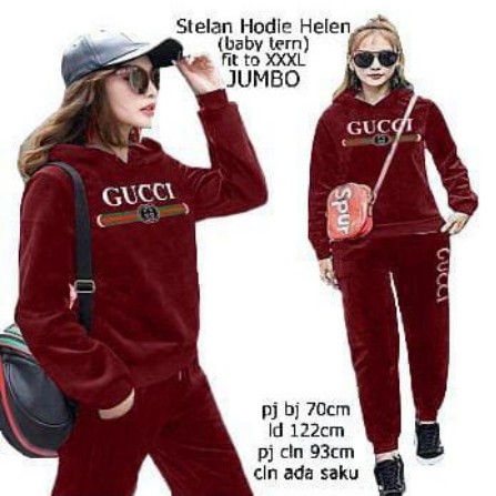 PROMO stelan olahraga balenci baju senam muslim ba Setelan Wanita Adidas Training Babyterry Jumbo Bi