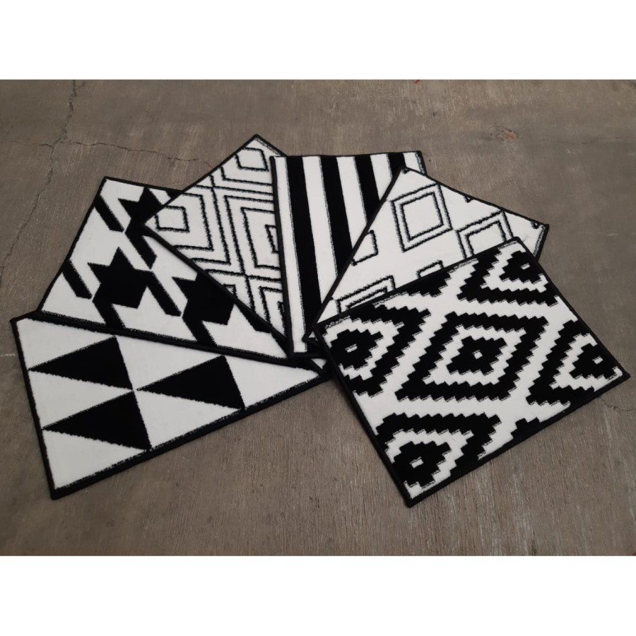 Maroc Keset Monokrom, karpet, keset Lantai uk 40x60 Pilih Motif-3