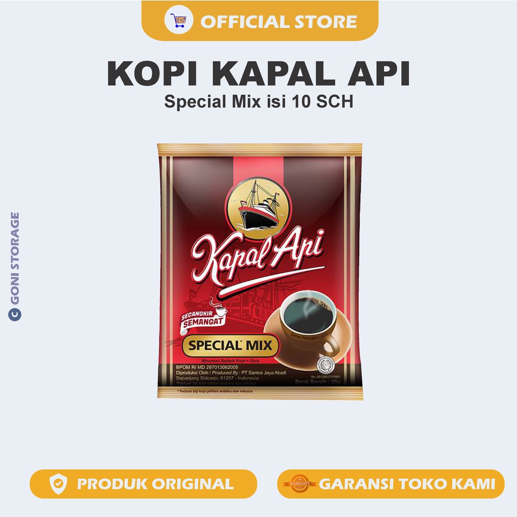 

TERMURAH!! 1 RENCENG ( 10 SACHET ) KOPI KAPAL API SPECIAL MIX KOPI PLUS GULA