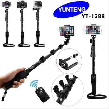 Tongkat Selfie Yunteng YT-1288 Bluetooth Monopod With Remote Shutter Tongkat Selfie Hp Holder-U