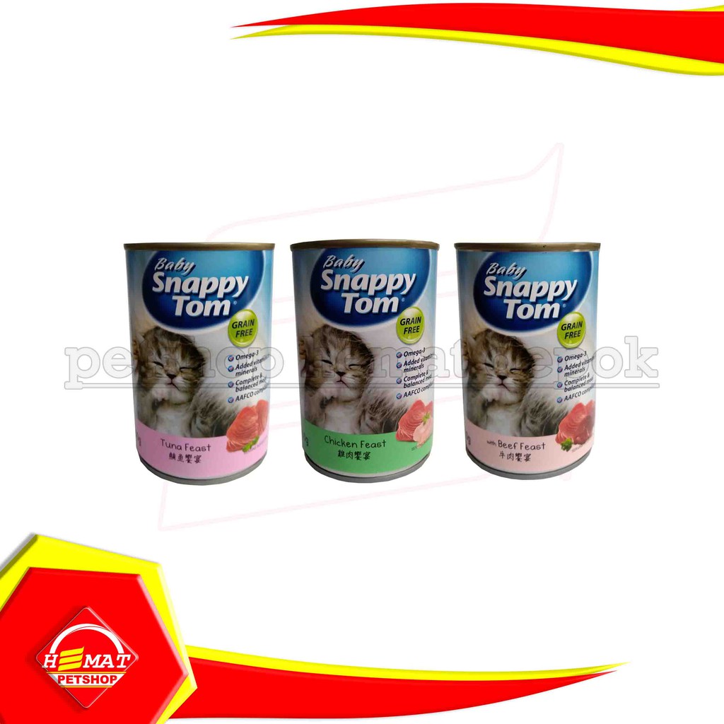 Baby Snappy Tom 150 Gram Wet Food Tuna Feast Makanan kucing kaleng 150Gram