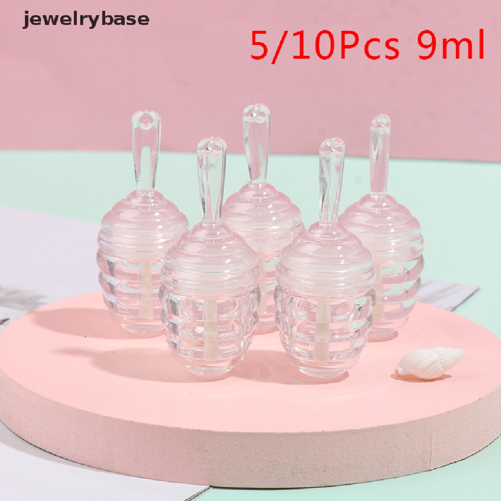 5 / 10 Pcs Botol Wadah Kosong Isi Ulang Mini Bening Untuk Lip Gloss Balm