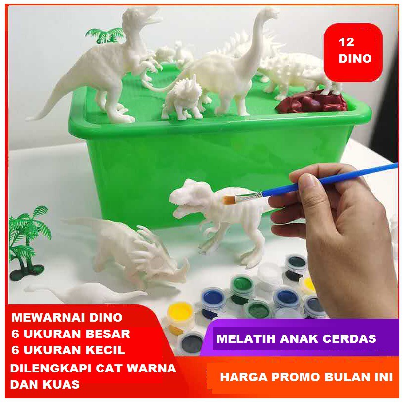 

MAINAN ANAK EDUKASI BELAJAR MEWARNAI DINOSAURUS PAINT CRAYON DINOSAUR MELUKIS CAT WARNA DINO 3D DIMENSI ANIMAL