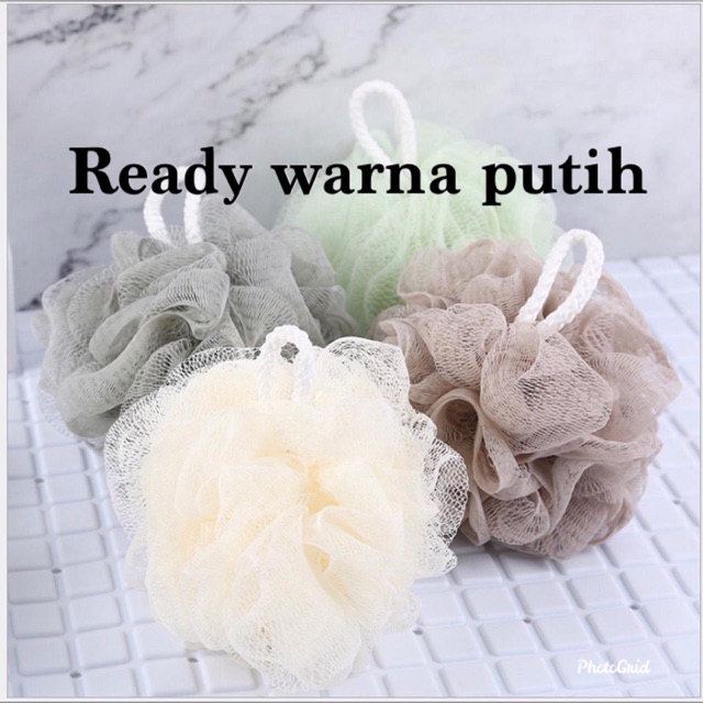 Shower Puff Good quality color white Big size