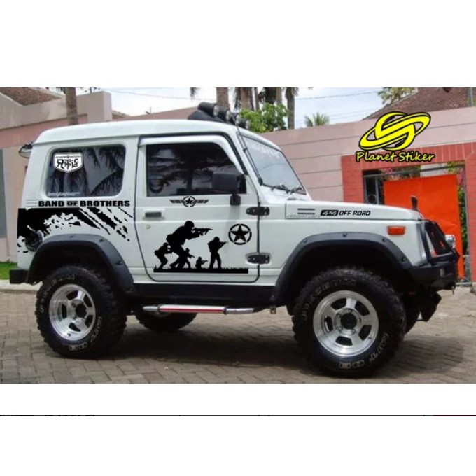 Stiker Cutting PUNISHER Stiker Striping Mobil Off Road Jeep Katana Jimmy Stiker Body Samping
