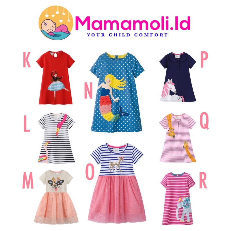 Dress Anak Cewek Premium / Dress Anak Perempuan Unicorn / Gaun Anak Cewek / Baju Terusan Anak Cewek / Dress Anak disney