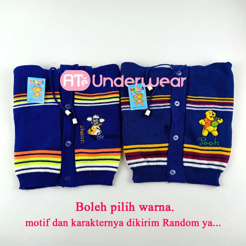 AT252-Nadila Jaket Bayi Rajut/Jaket bayi Memakai Kerepus-6