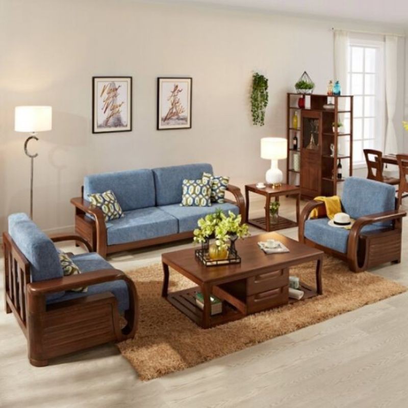 KURSI TAMU MINIMALIS BUSA TEBAL KAYU JATI