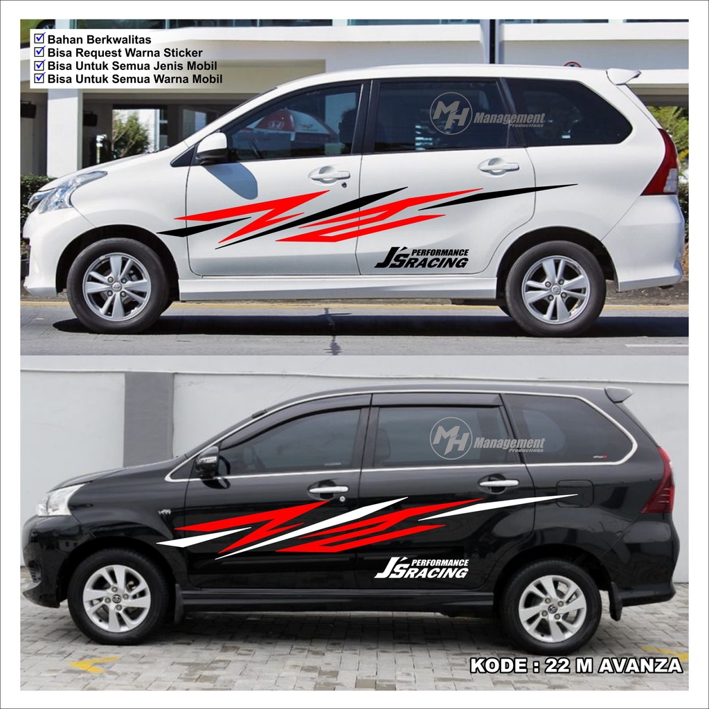 Sticker Mobil Avanza Stiker Mobil Cutting Mobil Sticker Toyota Avanza Stiker All New Avanza