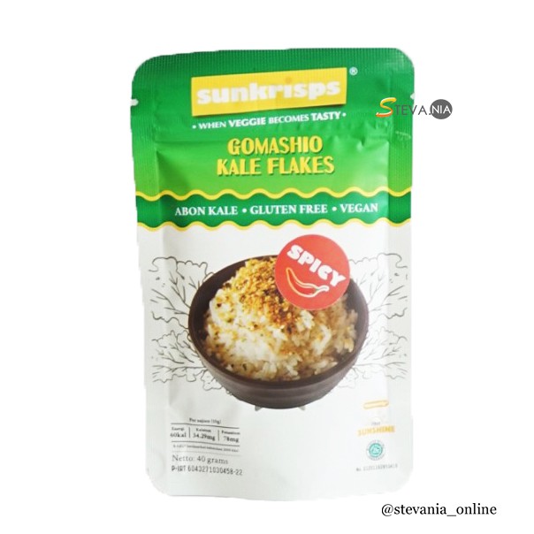 

Sunkrisps Gomashio Kale Flakes Spicy (Abon Kale Pedas) 40GR