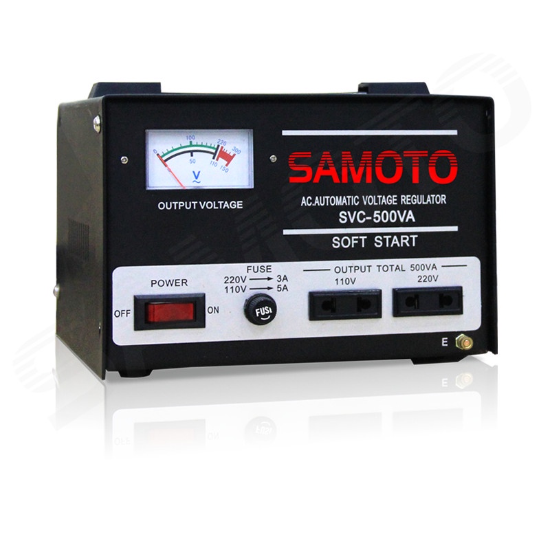 SAMOTO Stabilizer 500N / 500VA Stavol Listrik Servo Motor AVR GARANSI 1 TAHUN