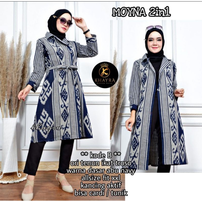 DRESS TUNIK TENUN NISSA. CARDI TENUN MOYNA