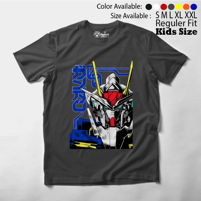 Baju Kaos Atasan Anak Laki-Laki Anime Robot Gundam