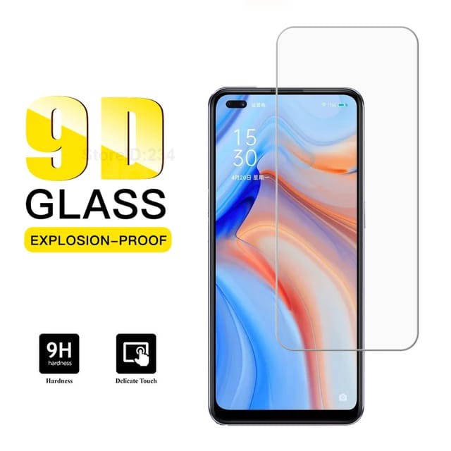 OPPO RENO 4 / RENO 4F TEMPERED GLASS CLEAR ANTI GORES KACA