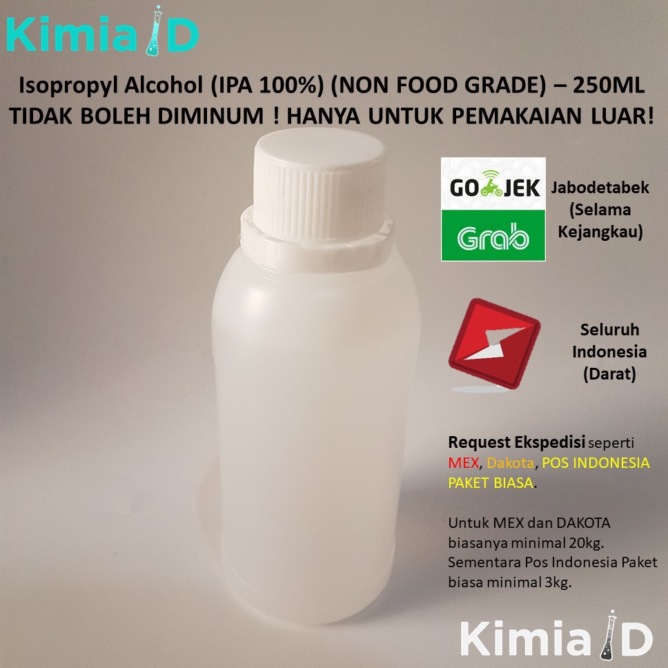 Isopropyl Alcohol - 250 ML - IPA - Isopropil Alkohol Murni - Alkohol Murni - Alkohol Medis - Alcohol