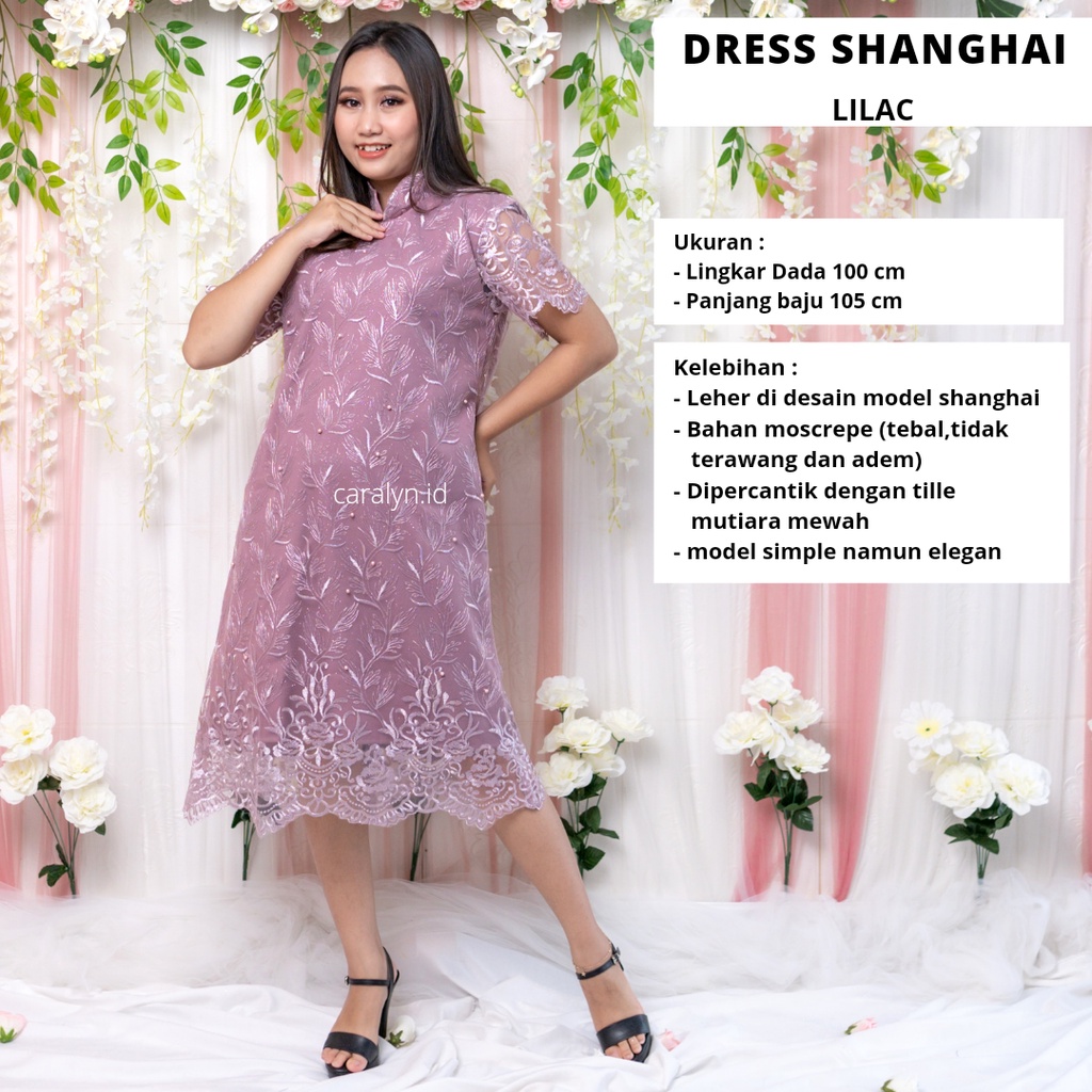 DRESS KONDANGAN WEDDING DRESS BRUKAT WANITA TERBARU 2022 MURAH SHANGHAI