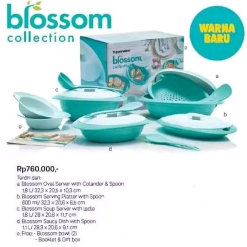 wadah saji tupperware 1 set / blossom collection