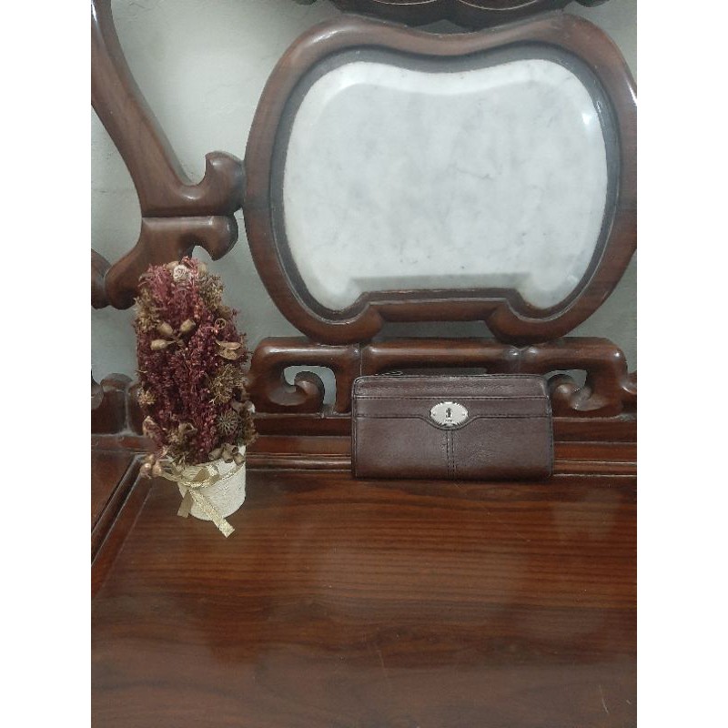 Fossil Maddox Zip Long Wallet Espresso