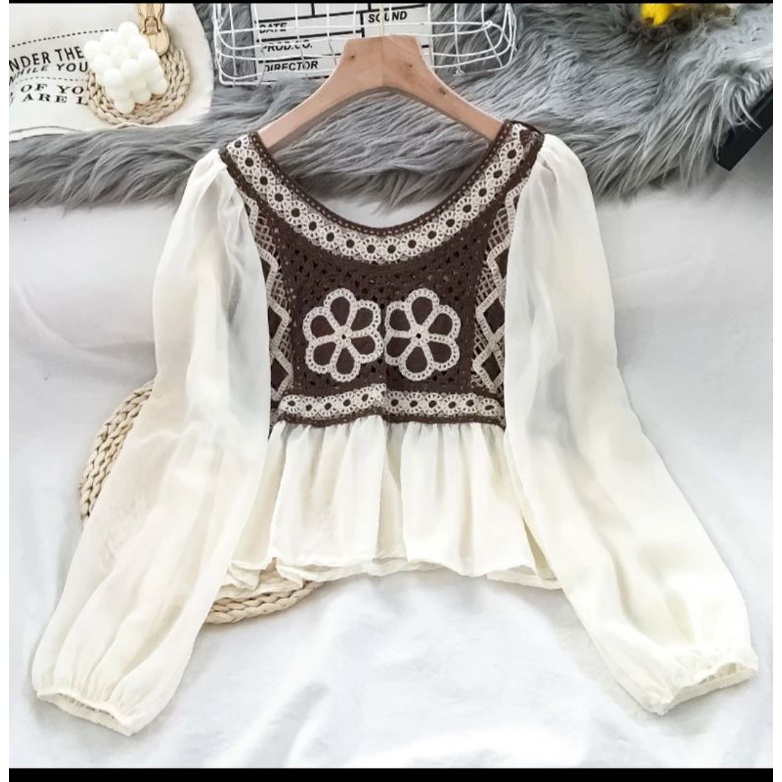 VN IMPORT TOP MILANA CROP TOP KOREA IMPORT  BLOUSE KOREA STYLE PREMIUM