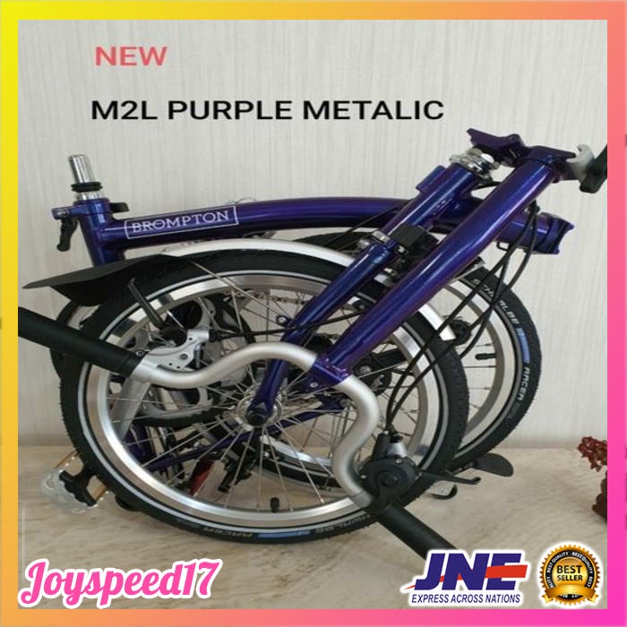 Grosir Sepeda Lipat Folding Bike Brompton 16 Inch M2L Purple Metallic Keren