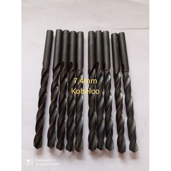 mata bor baja ringan mata bor besi kobelco 7,4mm