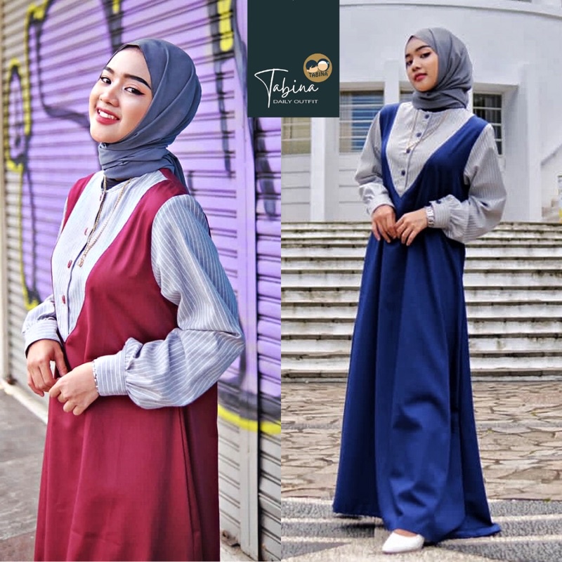 Gamis Dewasa Kekinian Tabina Seri Hawwa Bahan Toyobo Tabina seri Hawwa untuk Remaja hingga Dewasa