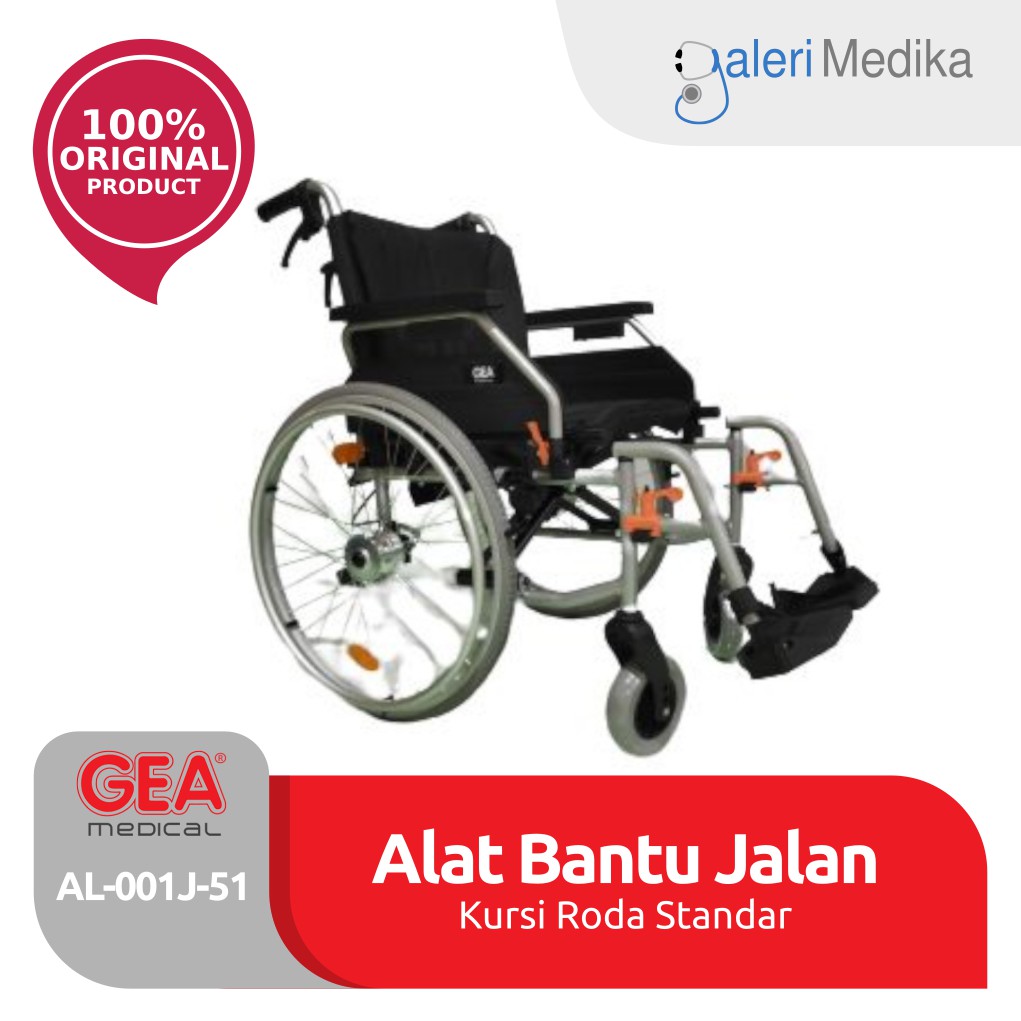 Kursi Roda GEA AL-001J-51 Aluminium Wheelchair - Kursi Roda Alumunium