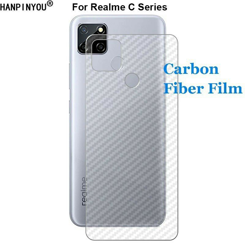 Anti Gores Skin Karbon Belakang Realme C11 C12 C15 C17 C20 C21 C21Y C25 7 7i 7Pro Screen Guard Protector