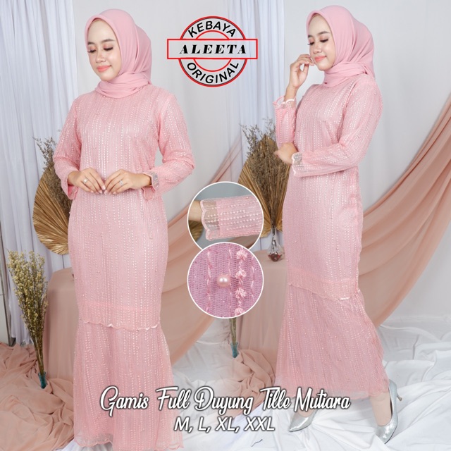 GAMIS BRUKAT MUTIARA / GAMIS MUSLIM / GAMIS DUYUNG / ROK DUYUNG