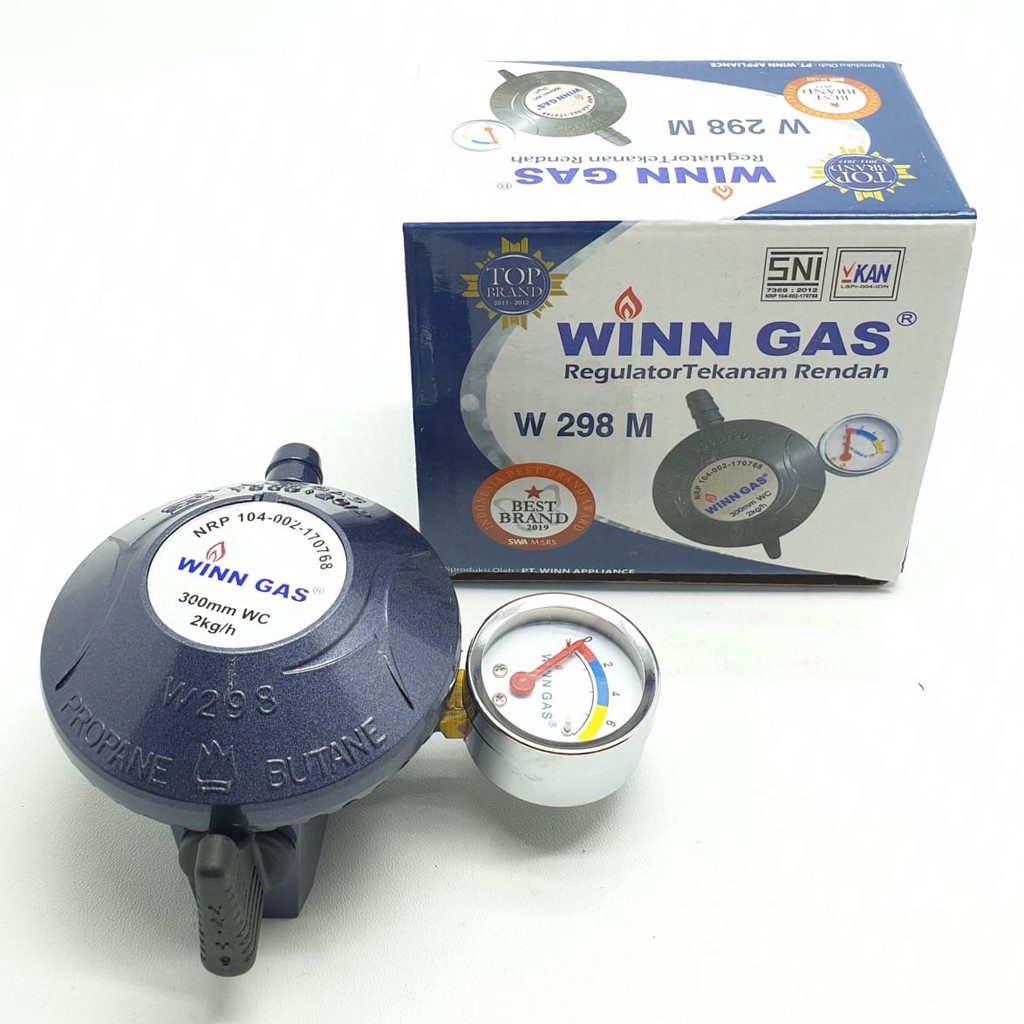 Regulator Gas Elpiji LPG Winn Gas W-298M Meter Tekanan Rendah / Regulator Kompor Gas