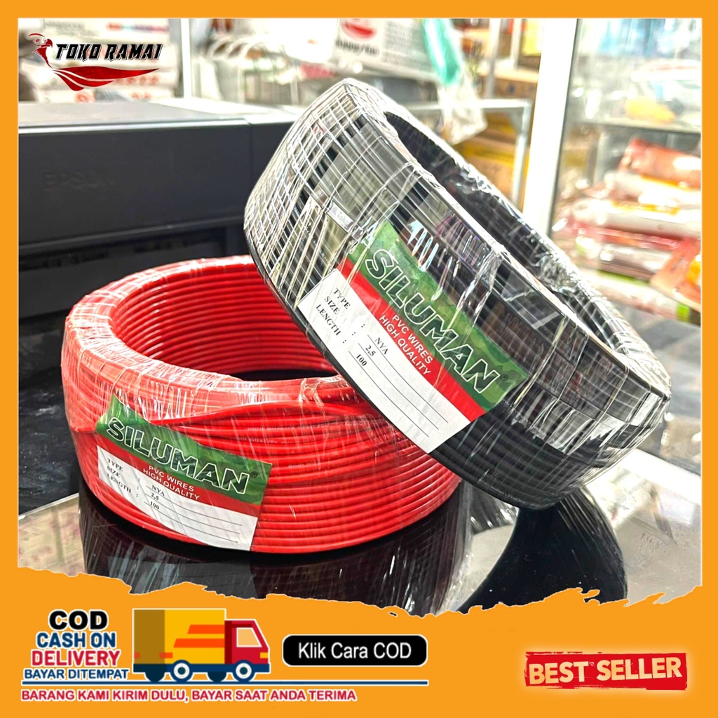 GROSIR Kabel NYA 2.5mm 100Yard MERK SILUMAN / KABEL NYA 100 METER