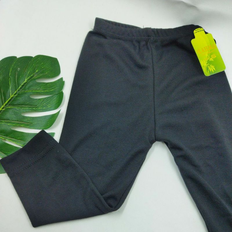 Celana Legging Panjang 1-2 Tahun Hitam Polos Bahan Kaos Katun untuk Anak Perempuan, alexa