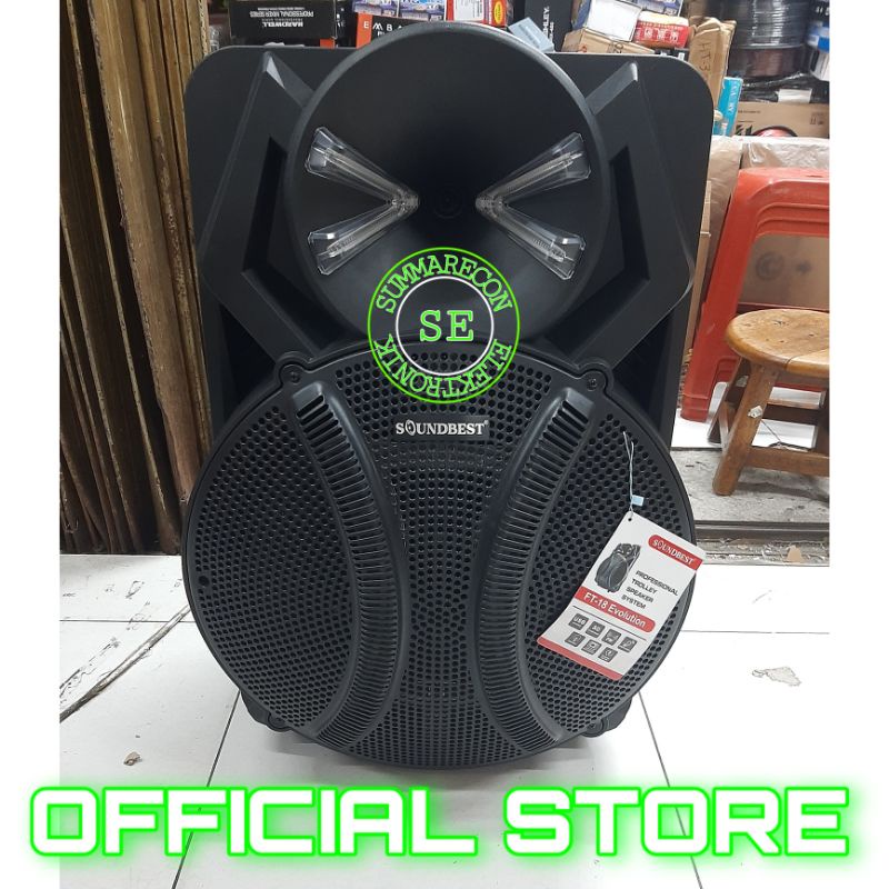 speaker portable wireless original soundbest ft18 evolution bluetooth speaker karaoke 18 inch