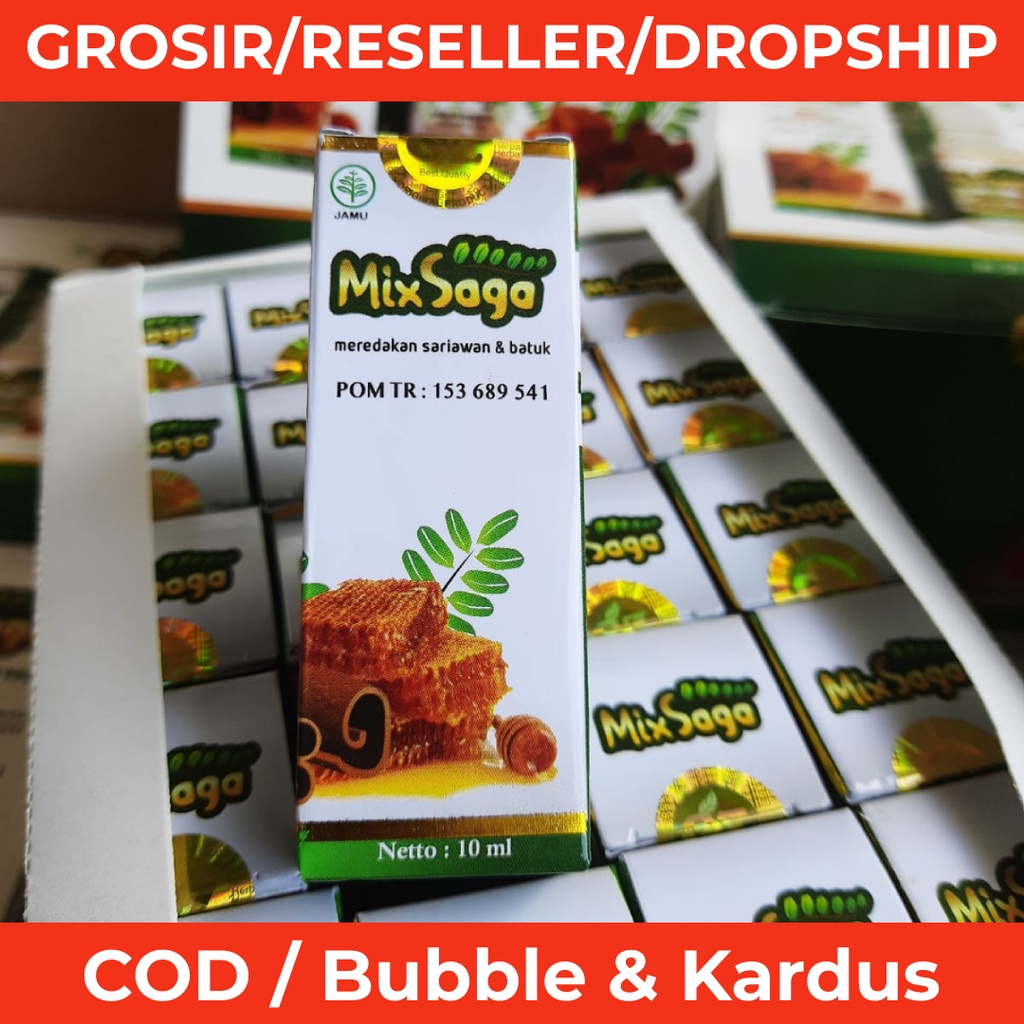 

MIX SAGA Tetes Madu Daun Saga Meredakan Sariawan Batuk Anak Dewasa Green Zone Isi 10 ml