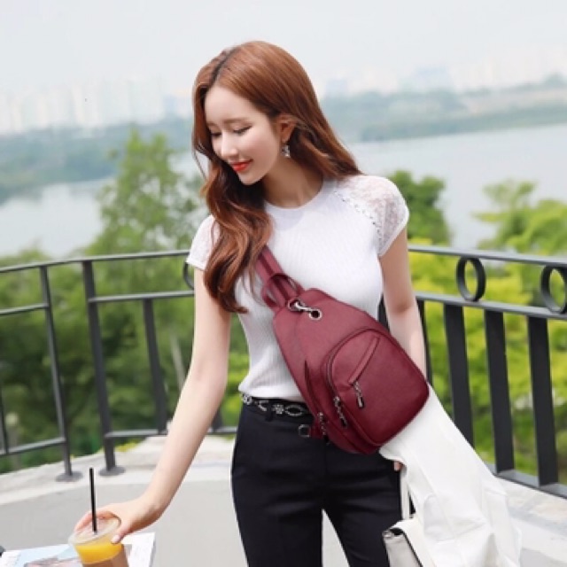 Waistbag leather tas selempang wanita slingbag kulit WAIZE bags tas dada ransel kulit tas wanita